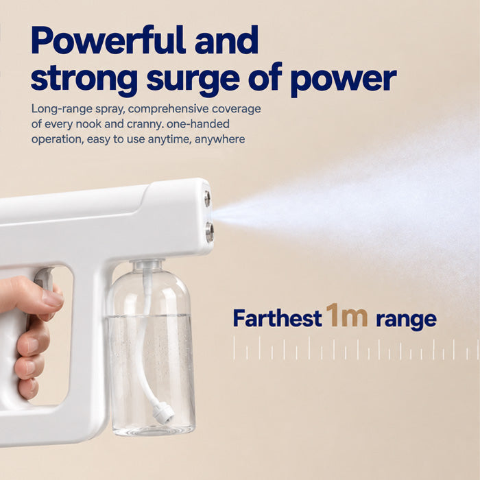 Cordless Nano Mist Sprayer with Rechargeable Battery and Fine Spray Design for Cleaning and Beauty Tools