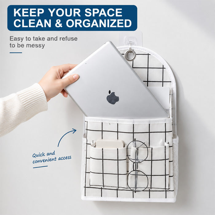 Fabric Hanging Pocket Organizer for Dorm, Bedside, Wall and Door Storage