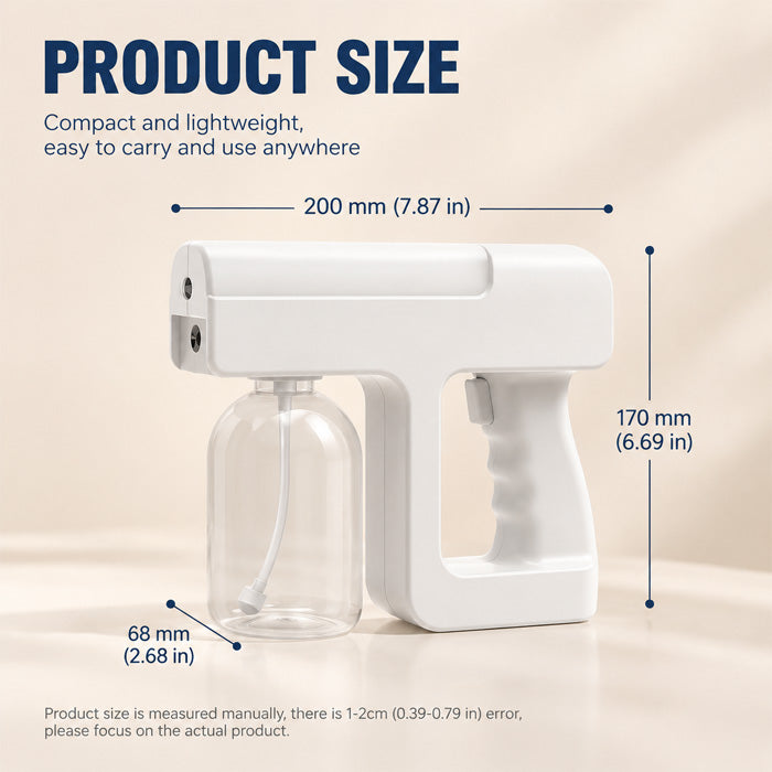 Cordless Nano Mist Sprayer with Rechargeable Battery and Fine Spray Design for Cleaning and Beauty Tools
