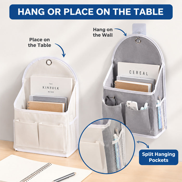 Fabric Hanging Pocket Organizer for Dorm, Bedside, Wall and Door Storage