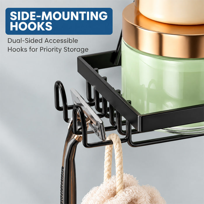 3 Tier Hanging Shower Caddy with Soap Holders for Bathroom Door Storage