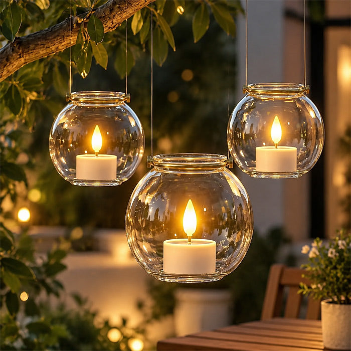 Waterproof Solar LED Flameless Candles with Flickering Warm Light for Outdoor Garden, Wedding and Party Decoration
