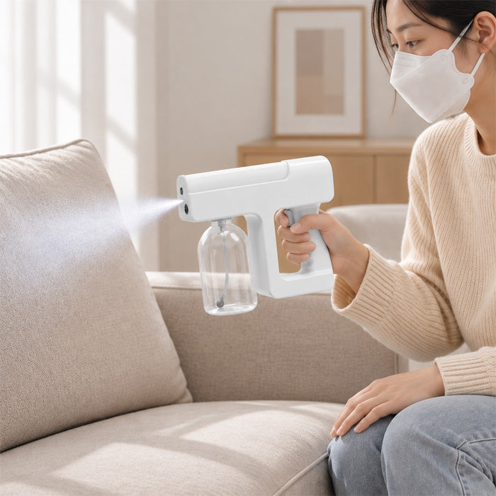 Cordless Nano Mist Sprayer with Rechargeable Battery and Fine Spray Design for Cleaning and Beauty Tools