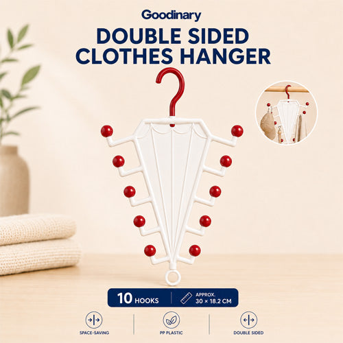 Double Sided Clothes Hanger with V-Shaped Design for Wardrobe Storage and Organization