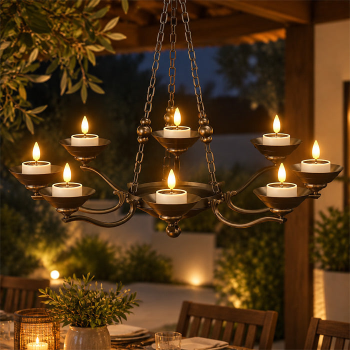 Waterproof Solar LED Flameless Candles with Flickering Warm Light for Outdoor Garden, Wedding and Party Decoration