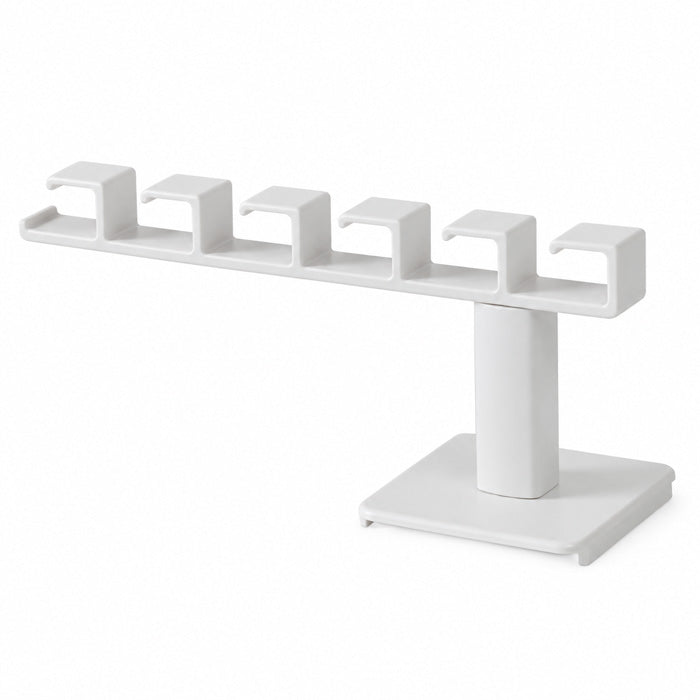 Wall Mounted Hat Holder with 6 Hooks for Baseball Caps, Belts, and Accessory Storage Organization