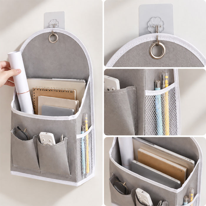 Fabric Hanging Pocket Organizer for Dorm, Bedside, Wall and Door Storage