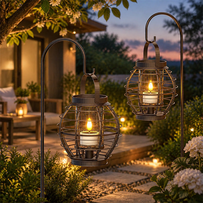 Waterproof Solar LED Flameless Candles with Flickering Warm Light for Outdoor Garden, Wedding and Party Decoration