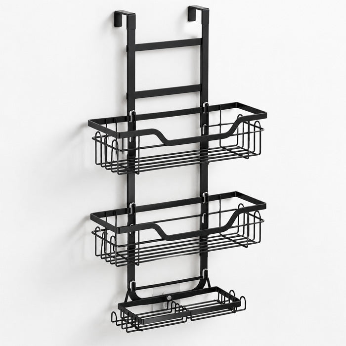 3 Tier Hanging Shower Caddy with Soap Holders for Bathroom Door Storage