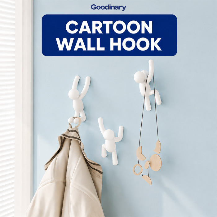 Cartoon Wall Hook with Playful Design for Kids Room, Entryway, Coats, Hats, and Accessory Storage