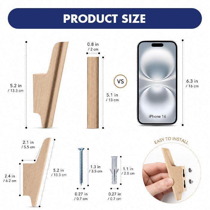 Bird Shape Wood Hooks with Solid Walnut Design for Coat, Towel, and Hat Storage
