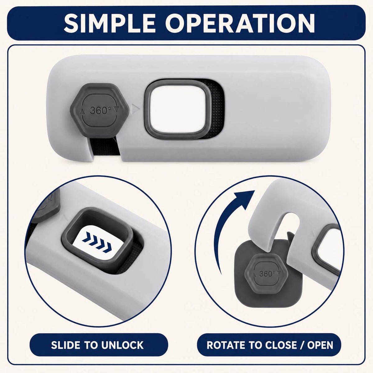 Child Proof Fridge Lock with Adhesive Mounting for Refrigerator, Freezer and Cabinet Doors