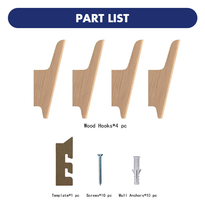 Bird Shape Wood Hooks with Solid Walnut Design for Coat, Towel, and Hat Storage