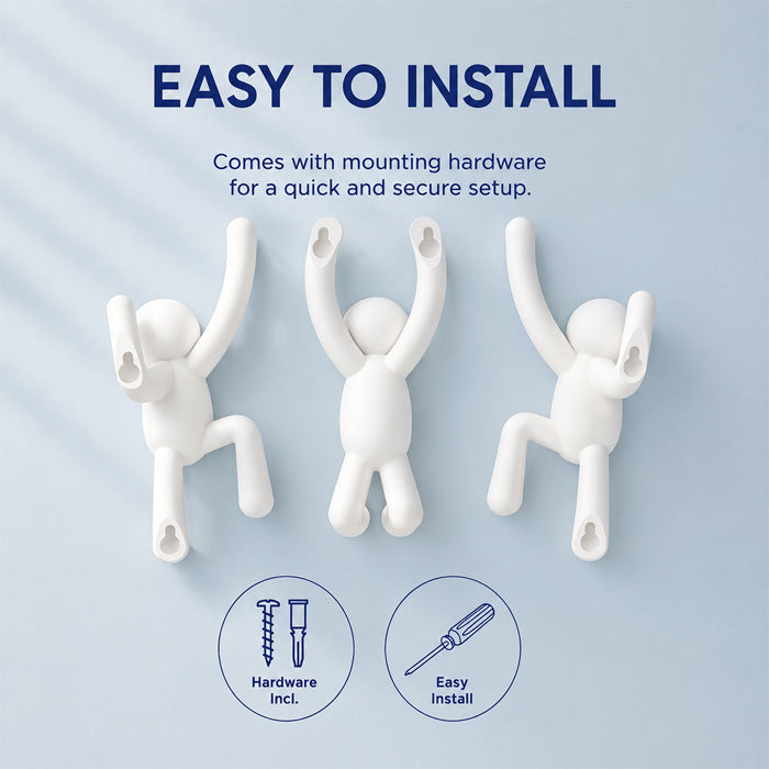 Cartoon Wall Hook with Playful Design for Kids Room, Entryway, Coats, Hats, and Accessory Storage