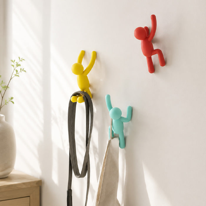 Cartoon Wall Hook with Playful Design for Kids Room, Entryway, Coats, Hats, and Accessory Storage