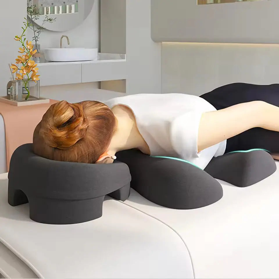 Massage Cradle Pillow Cushion Set with Detachable Washable Covers for Table and Floor Use