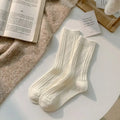 2Pcs Thermal Wool Lounge Socks Set for Women with Thick Knit and Solid Color Winter Design
