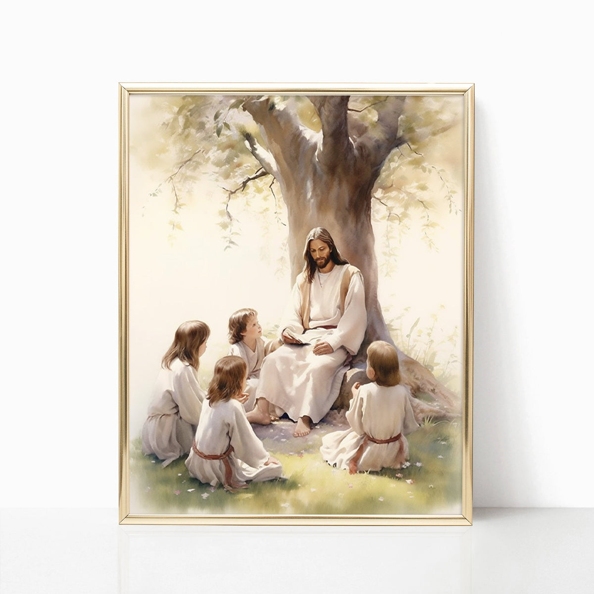 Jesus Canvas Poster, Christian Wall Art Print, Inspirational Portrait for Home, Church, or Religious Gift ( Only the painting included)