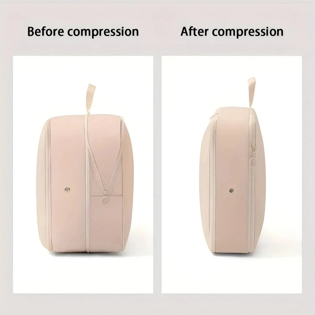 Zipper Vacuum-Free Storage Bags for Clothing, Quilts, and Wardrobe Organization with Space-Saving Compression