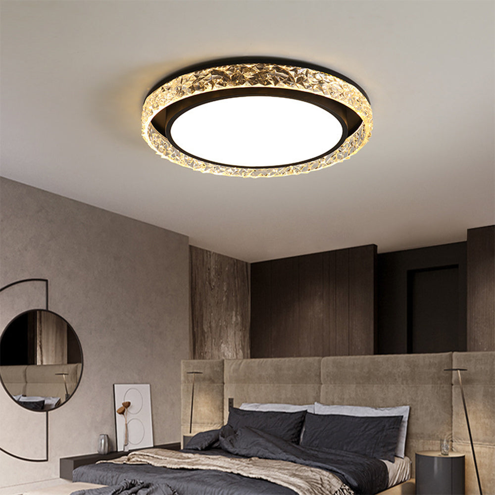 Crystal Halo LED Ceiling Light — Elegant Crystal Ring Fixture with Bright, Energy-Saving LEDs