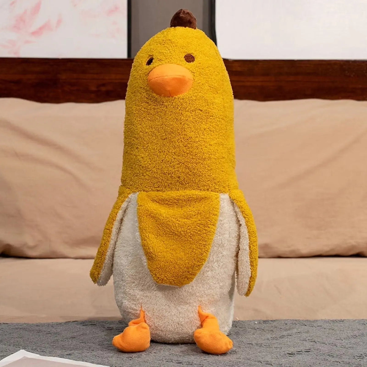 Banana Duck Plush Pillow with Soft Elastic Fabric for Home Decor and Relaxed Use