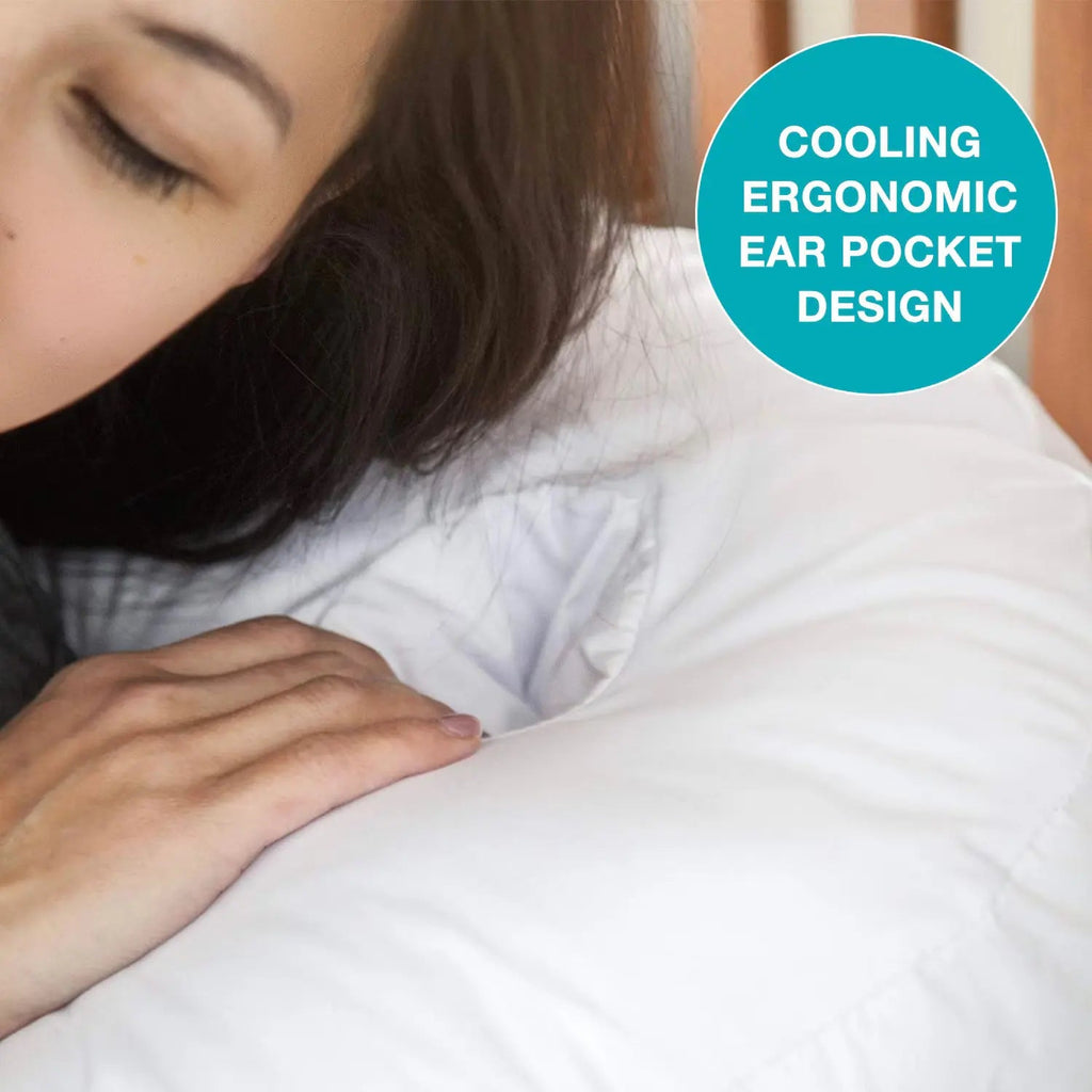 U-Shape Contour Pillow with Ear Space for Side Sleeping and Ergonomic Alignment