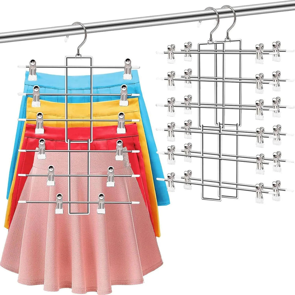 6 Tier Hanger Organizer for Pants Jeans and Scarves Closet