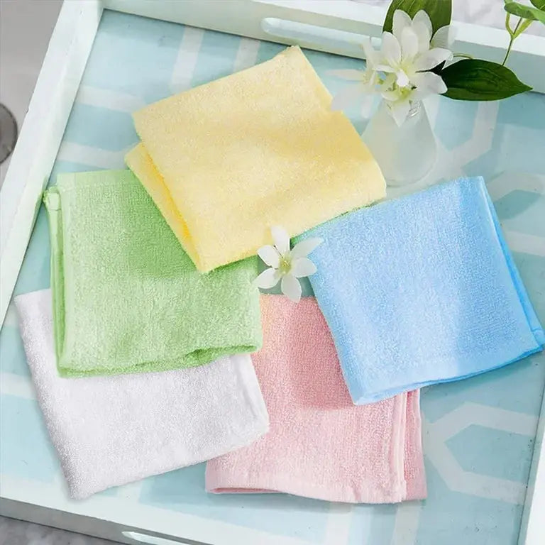 Luxury Washcloths Towel Set in Bamboo Rayon for Bathroom, Spa, Kitchen and Baby Care