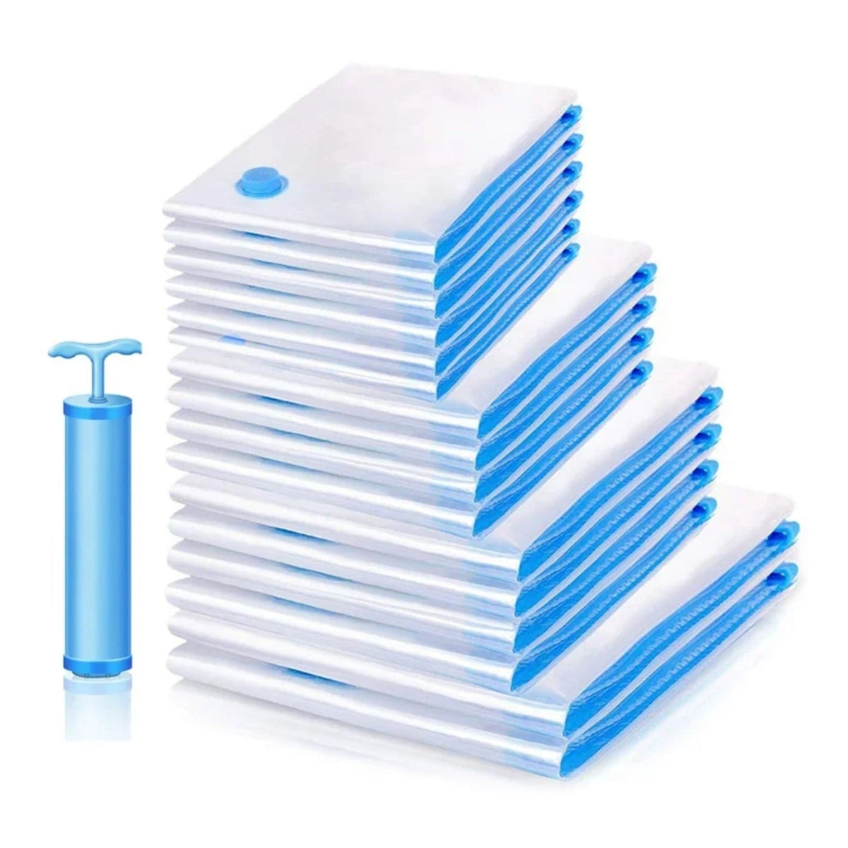 5Pcs Jumbo Vacuum Storage Bags with Hand Pump for Bedding Clothes