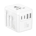 20W 2U-2C Universal Travel Adapter with USB and Type C Ports for International Charging During Travel