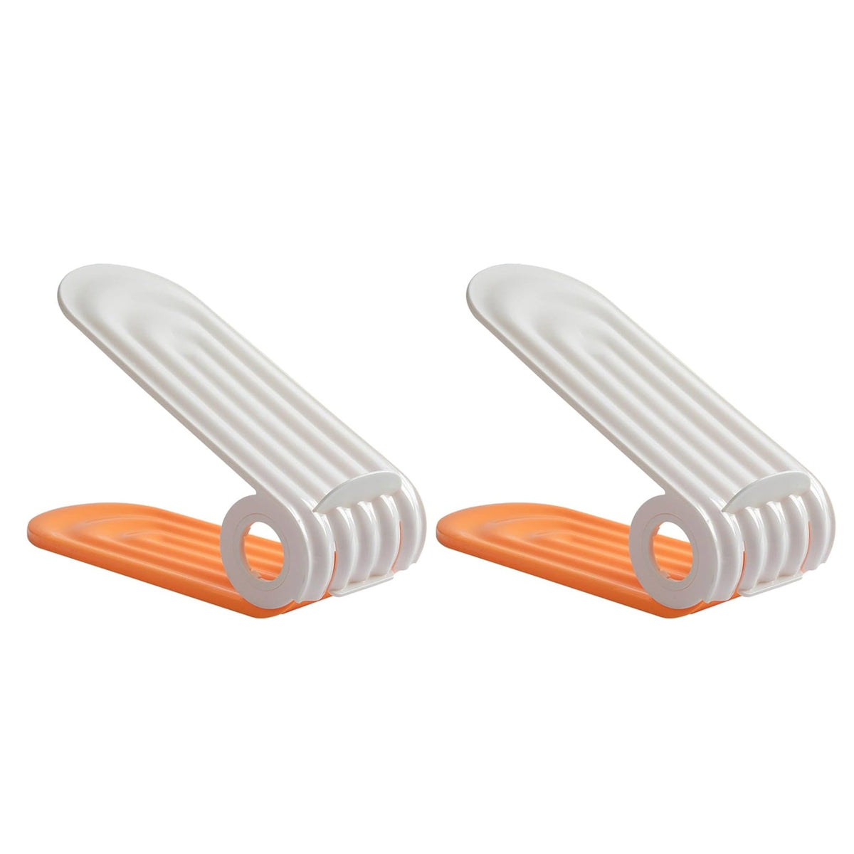 Adjustable Shoe Slot Organizer with Double Layer Design for Space Saving Closet Storage