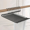 Z-Shaped Metal Pants Hangers Set with Non-Slip Design for Wardrobe and Closet Organization