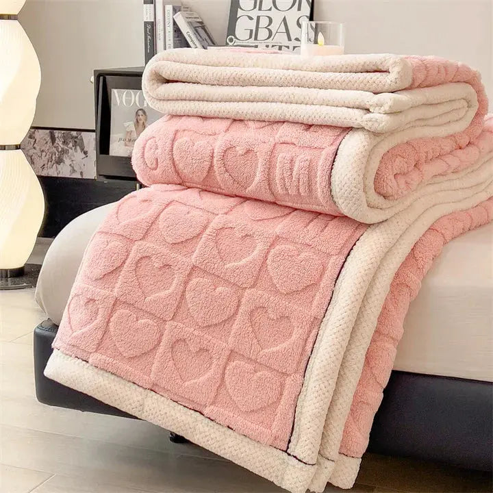 Love Taffu Multifunctional Solid-Color Blanket with Soft Microfiber Texture for Cozy All-Season Home Styling