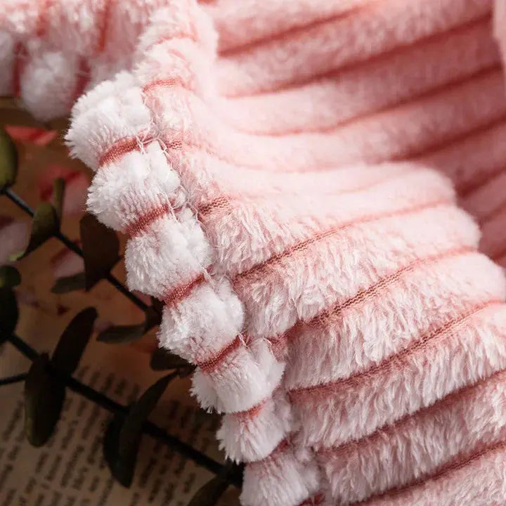 Premium 3D Ribbed Flannel Blanket with Lightweight Warmth for Kids, Babies, and Everyday Home Comfort