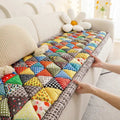 European Style Floral Print Sofa Slipcover Thick Fabric Couch Towel for Living Room Protection