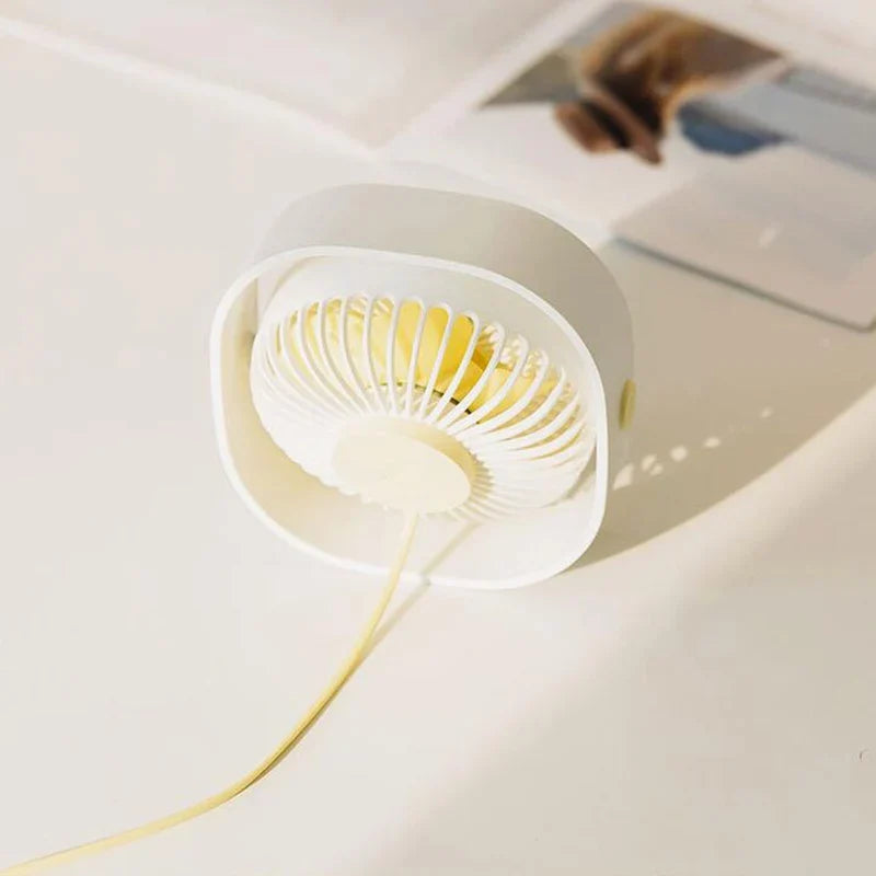 Mini USB Desktop Fan with 3 Speed Control and 360° Adjustable Angle for Office, Home and Travel