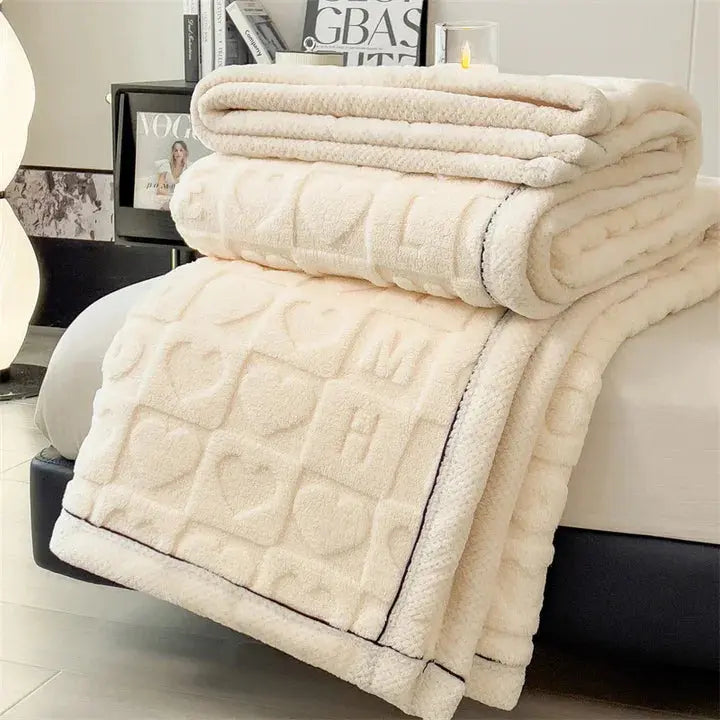 Love Taffu Multifunctional Solid-Color Blanket with Soft Microfiber Texture for Cozy All-Season Home Styling