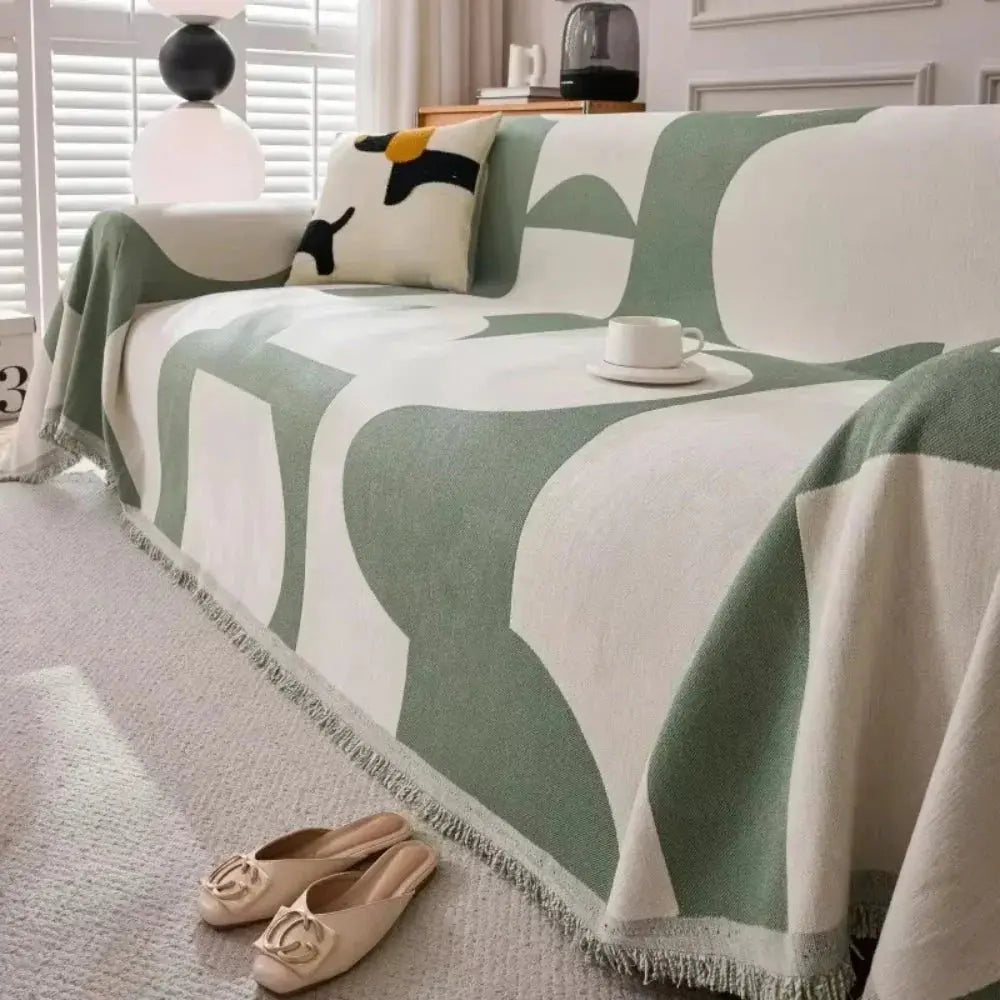 Chenille Plaid Throw Blanket with Soft Lightweight Texture for Sofa, Bedroom, and Everyday Relaxation