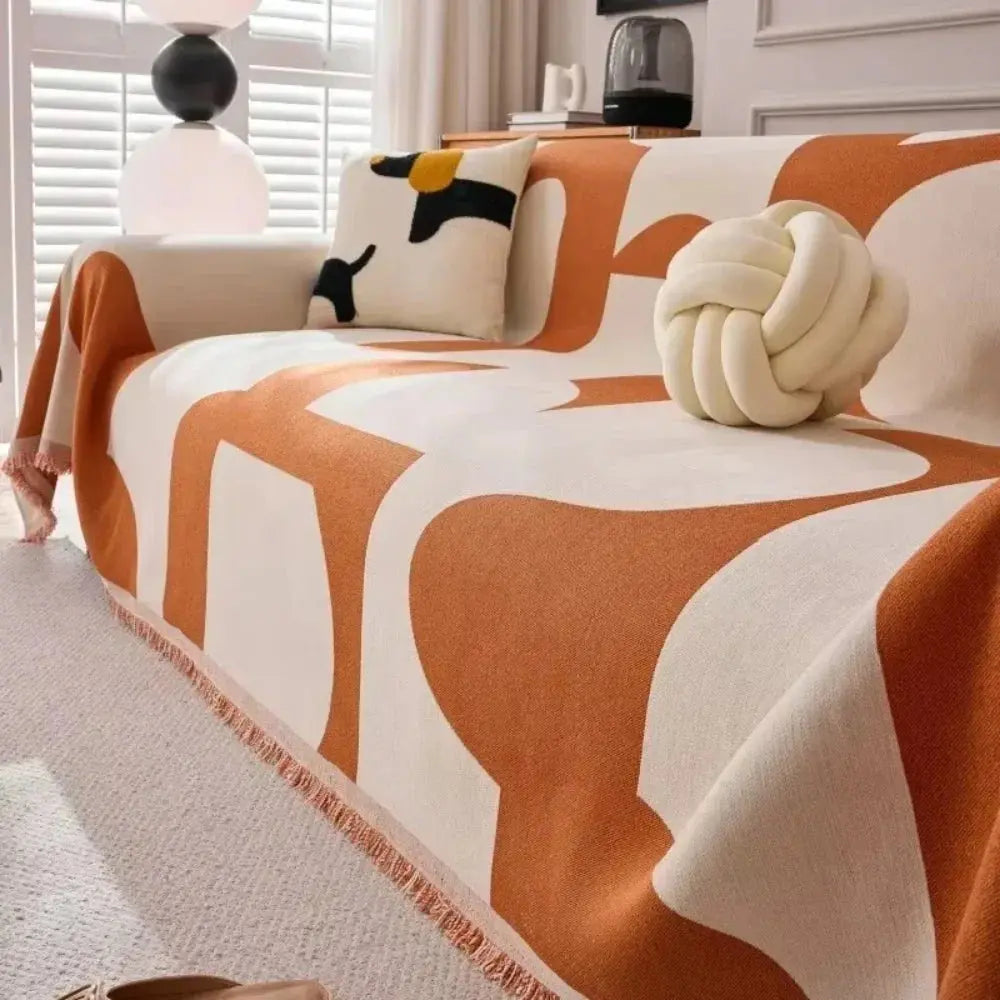 Chenille Plaid Throw Blanket with Soft Lightweight Texture for Sofa, Bedroom, and Everyday Relaxation