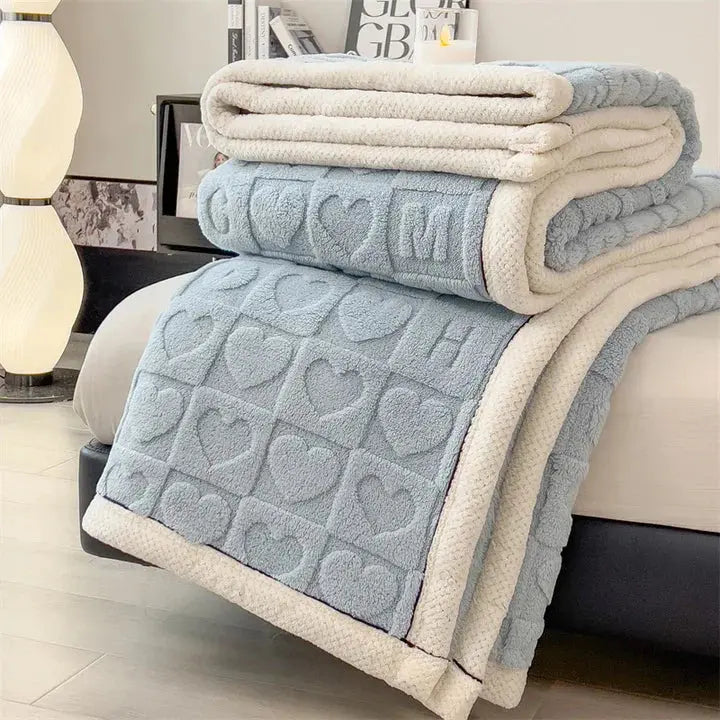 Love Taffu Multifunctional Solid-Color Blanket with Soft Microfiber Texture for Cozy All-Season Home Styling