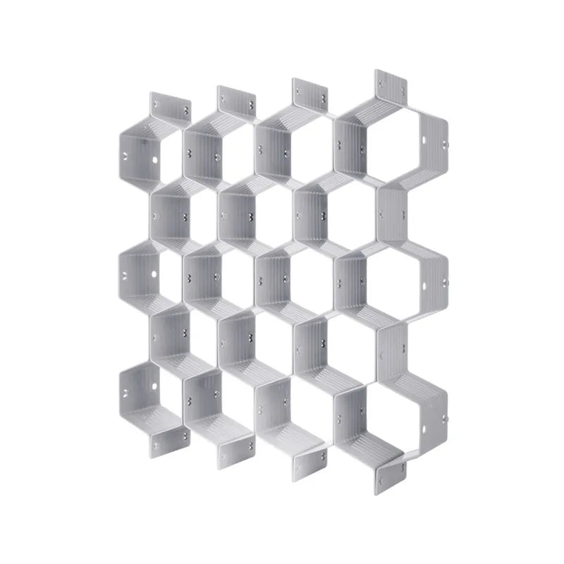 Adjustable Honeycomb Drawer Organizer Set with Divider Grid Design for Socks and Underwear Storage