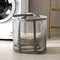 Foldable Mesh Laundry Basket with Handles and Collapsible Structure for Home and Travel Use