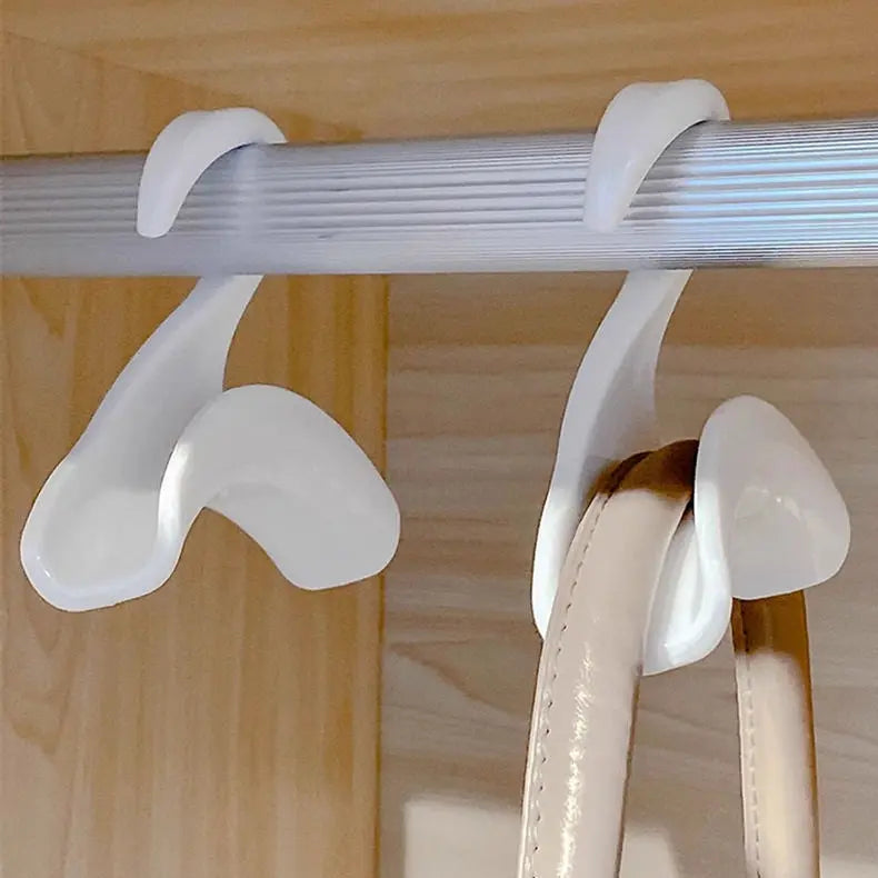 Arched Clothes Hanger and Bag Hook with Space Saving Steel Design for Closet Storage (10pcs)