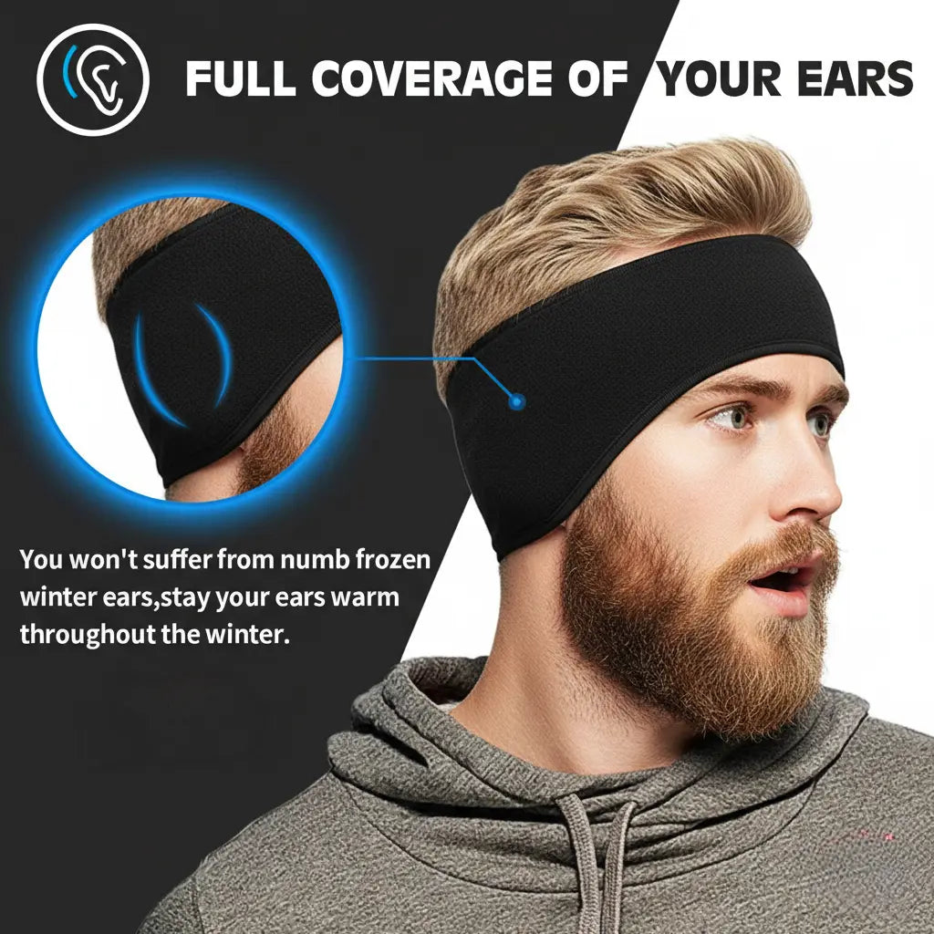 Winter Fleece Ear Warmers Headband for Men Women and Kids for Cold Weather Activities