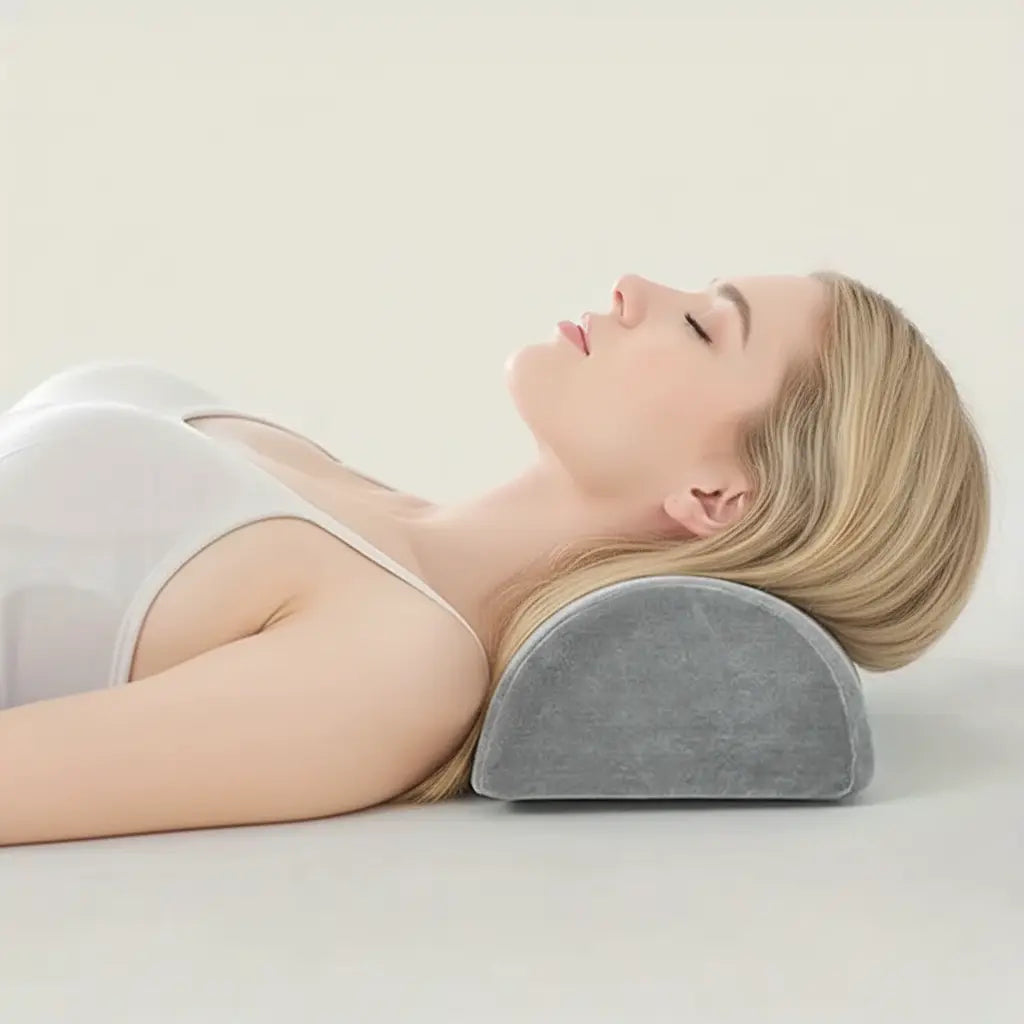 Half Moon Memory Foam Bolster Pillow with Firm Support for Sleep and Rest