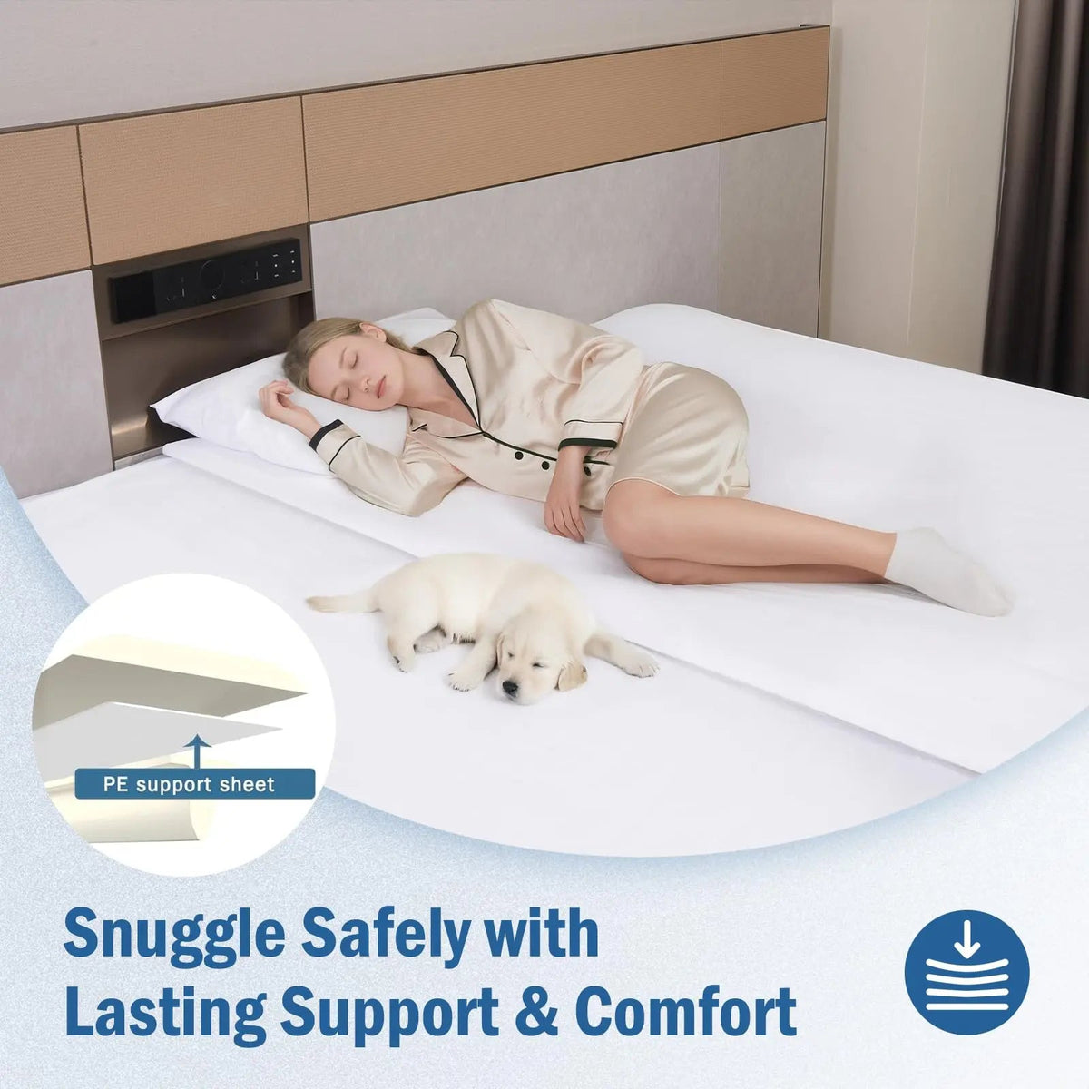 Extra Wide Bed Bridge Mattress Connector for Twin Beds to Create Larger Sleep Surface