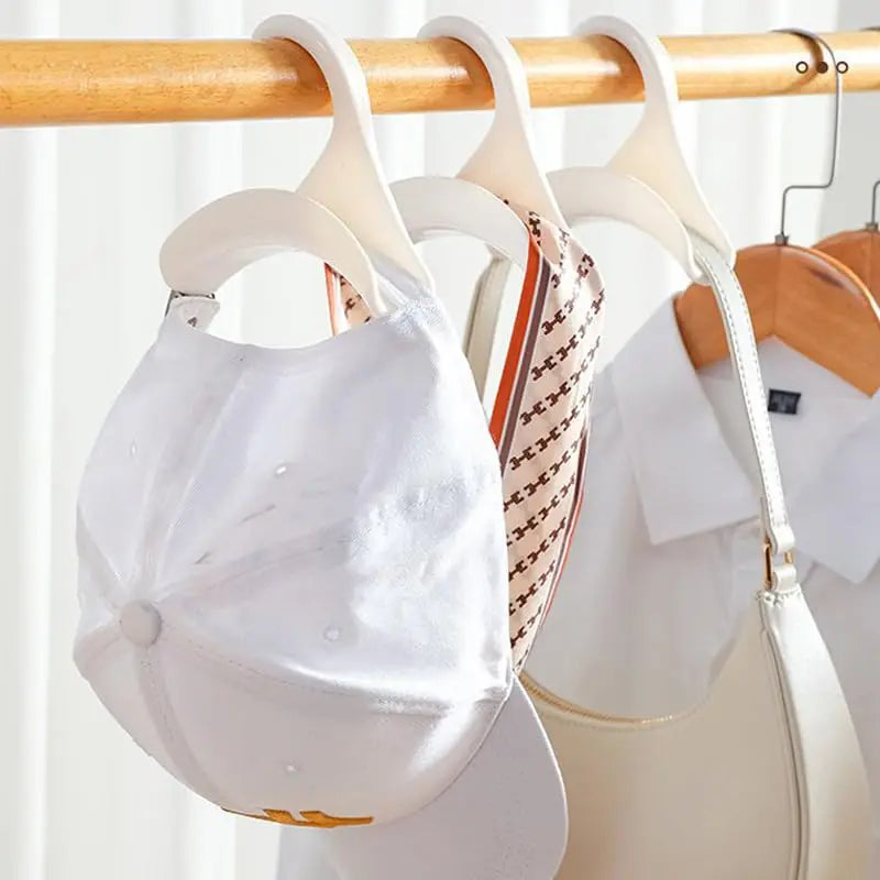Arched Clothes Hanger and Bag Hook with Space Saving Steel Design for Closet Storage (10pcs)