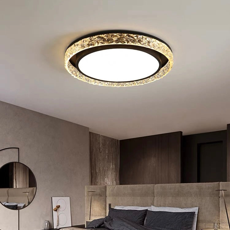 Crystal Halo LED Ceiling Light — Elegant Crystal Ring Fixture with Bright, Energy-Saving LEDs
