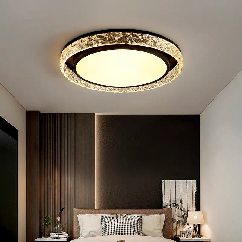 Crystal Halo LED Ceiling Light — Elegant Crystal Ring Fixture with Bright, Energy-Saving LEDs