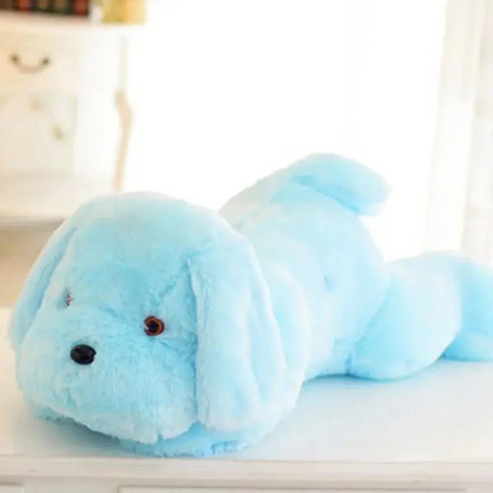 Luminous Dog Plush Pillow with LED Light Design for Home Decor and Gifting